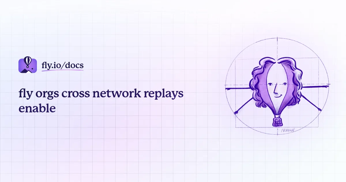 fly orgs cross network replays enable · Fly Docs